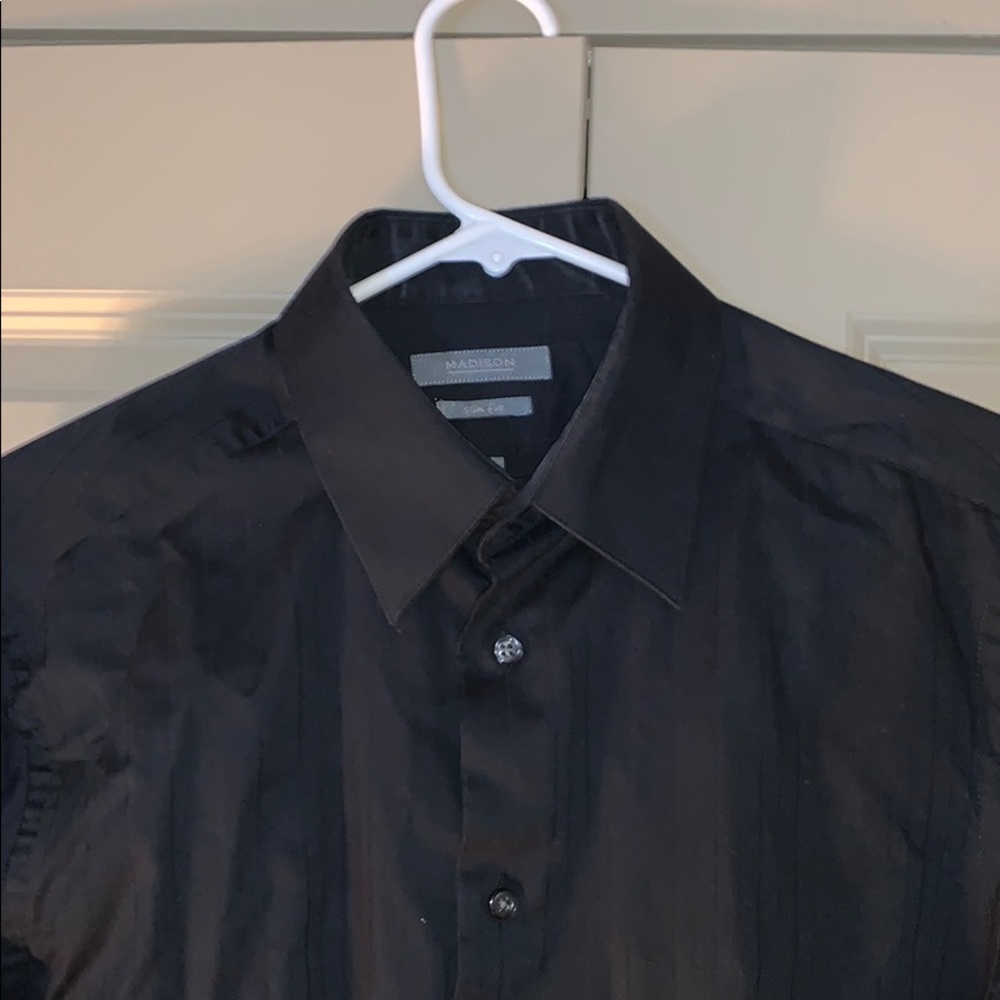 Men’s Black Collard Dress Shirt